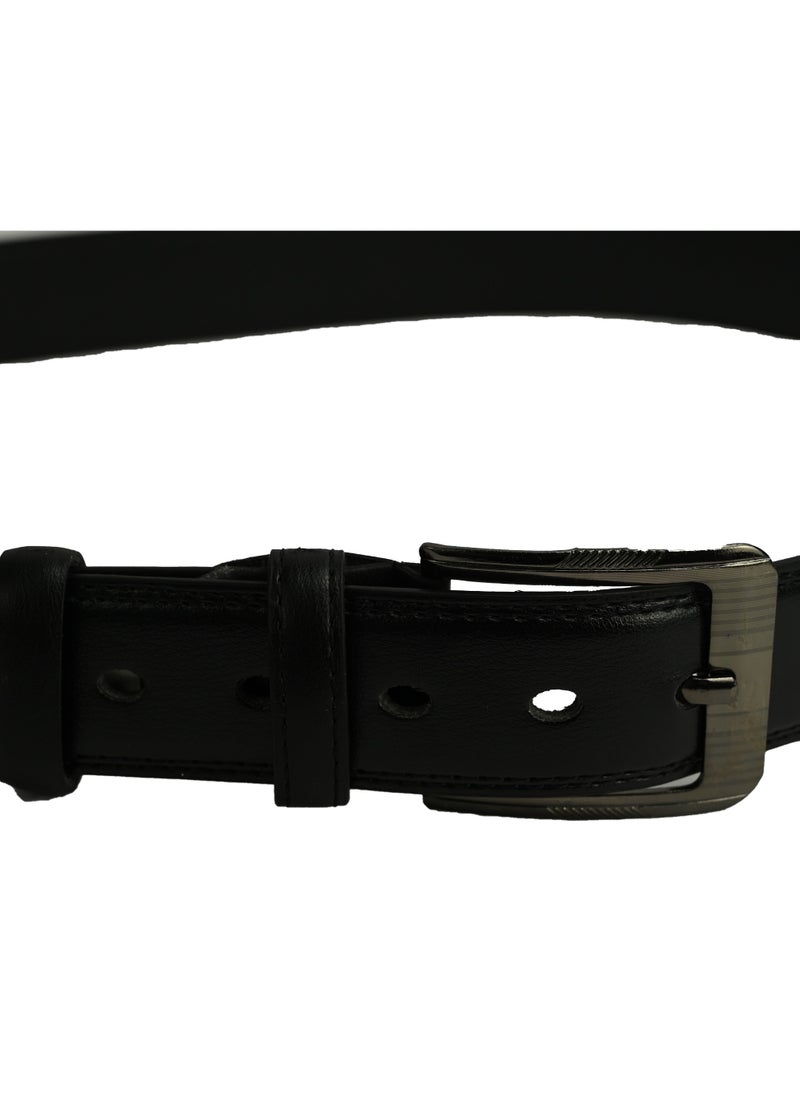 Generic - Casual Every Day Belt for Jeans, Leather Formal Wear Belt for Men, Leather Slide Belt for Special Occasion and Events - Black - Image 1