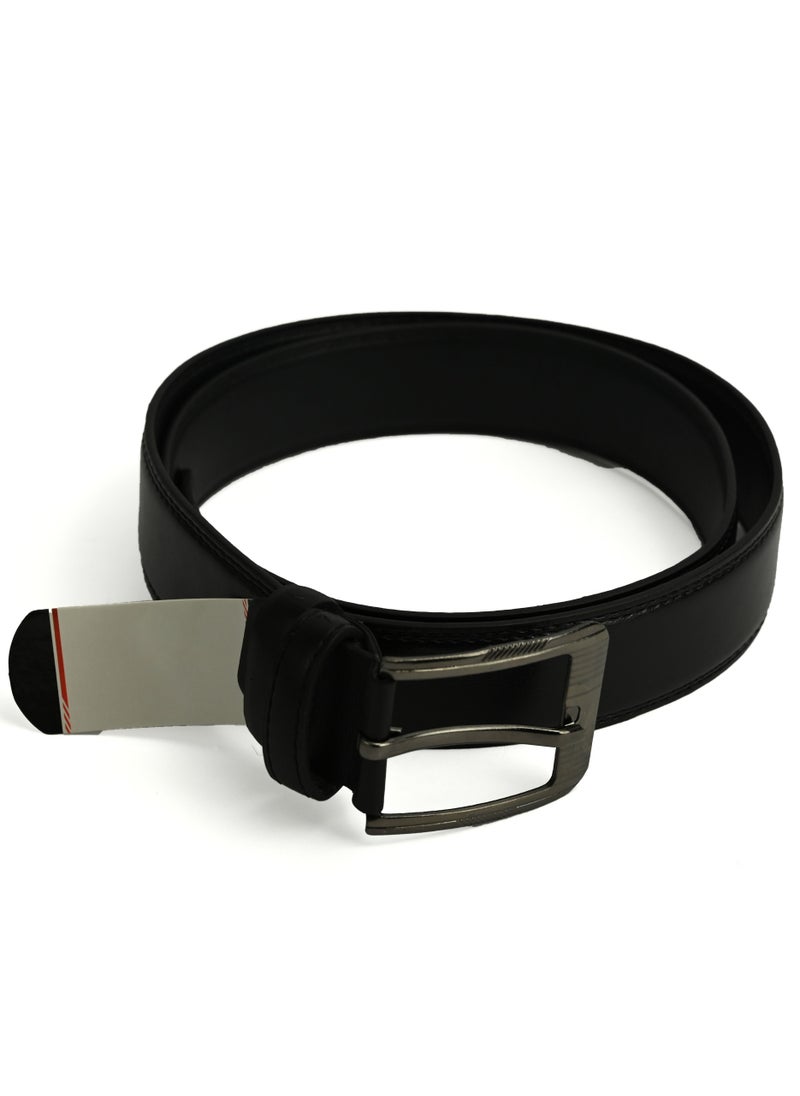 Generic - Casual Every Day Belt for Jeans, Leather Formal Wear Belt for Men, Leather Slide Belt for Special Occasion and Events - Black - Image 1