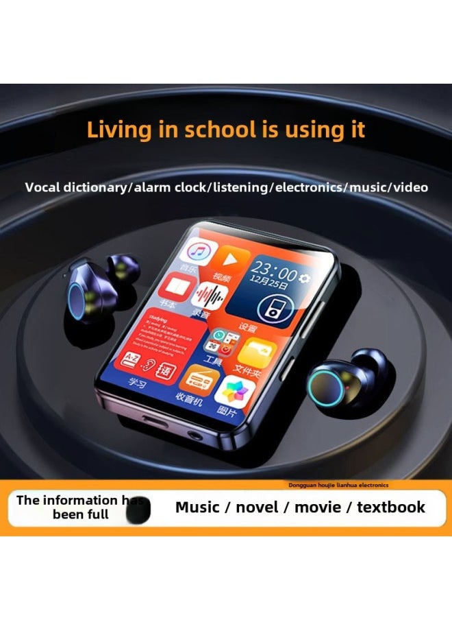 Generic - Bluetooth Mp3mp4 Walkman Student Edition High School Student Special Player Mp5mp6 Novel Songs Artifact Mp7-Body Color:[upgrade-touch Screen Version] 5.5cm High-definition Full Screen + Touch Screen★Alloy Body★Extremely Clear Picture Quality★Long Battery Life-Memory Capacity:32g [the Following Good 800 Novels/5 Movies/700 Songs/tv Series] - Standard + Hifi Metal Headphones [super Good Sound Quality] - Image 1
