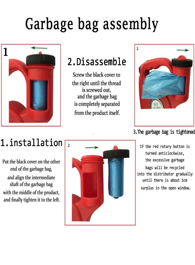 JEBBLAS Upgraded Dog Retractable Leashes with Flashlight and Waste Bag Dispenser, 3 in 1 Automatic Dog Walking Leash with Anti-Slip Handle, Blue, 15ft - Image 5