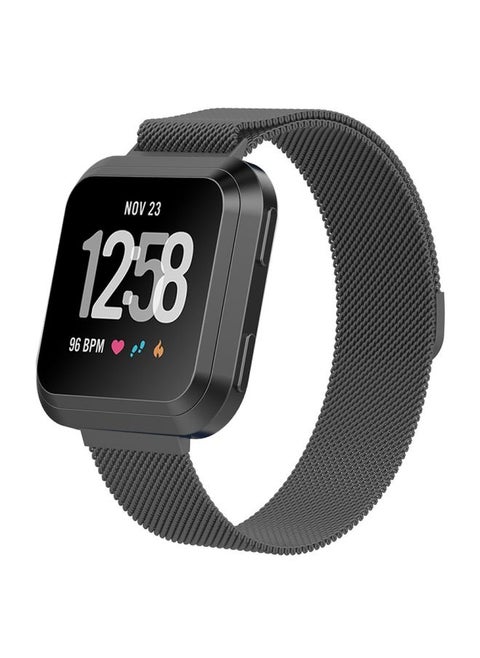 Replacement Strap For Fitbit Versa 2 / Fitbit Versa / Fitbit Versa Lite Milanese Watch Band,, Small Size: 2.3x22.5cm Gray