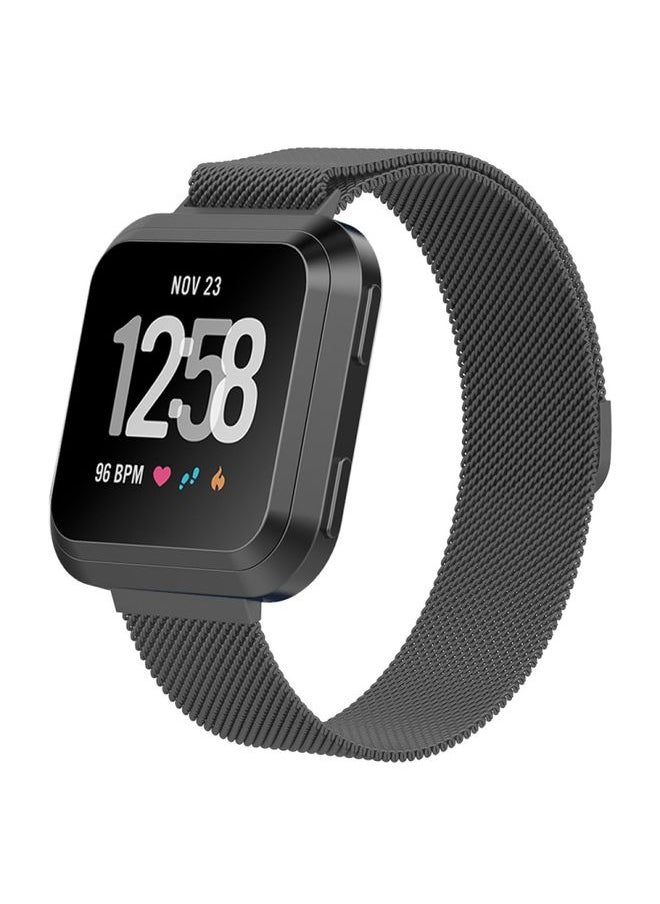 Generic - Replacement Strap For Fitbit Versa 2 / Fitbit Versa / Fitbit Versa Lite Milanese Watch Band,, Small Size: 2.3x22.5cm Gray - Image 1