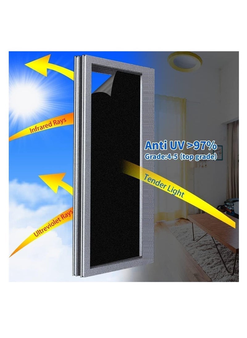 ARS 3D Window Film, No Glue Privacy for Glass Sticker, Window Privacy, Decorative Stained Glass Window Film, Static Window Clings Removable Privacy Film for Glass Door Heat Blocking - Image 2