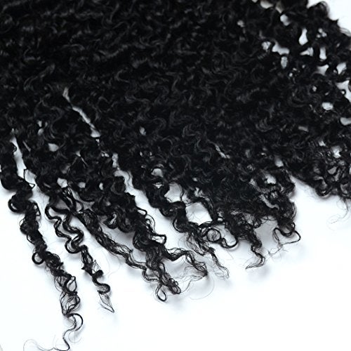 Luwigs Afro Kinky Curly 3B 3C Clip in Hair Extensions for Black Women Real Brazilian Virgin Human Hair Clip Ins Natural Color 7pcs/set (14 inches, 3B 3C Afro Kinky Curly) - Image 4