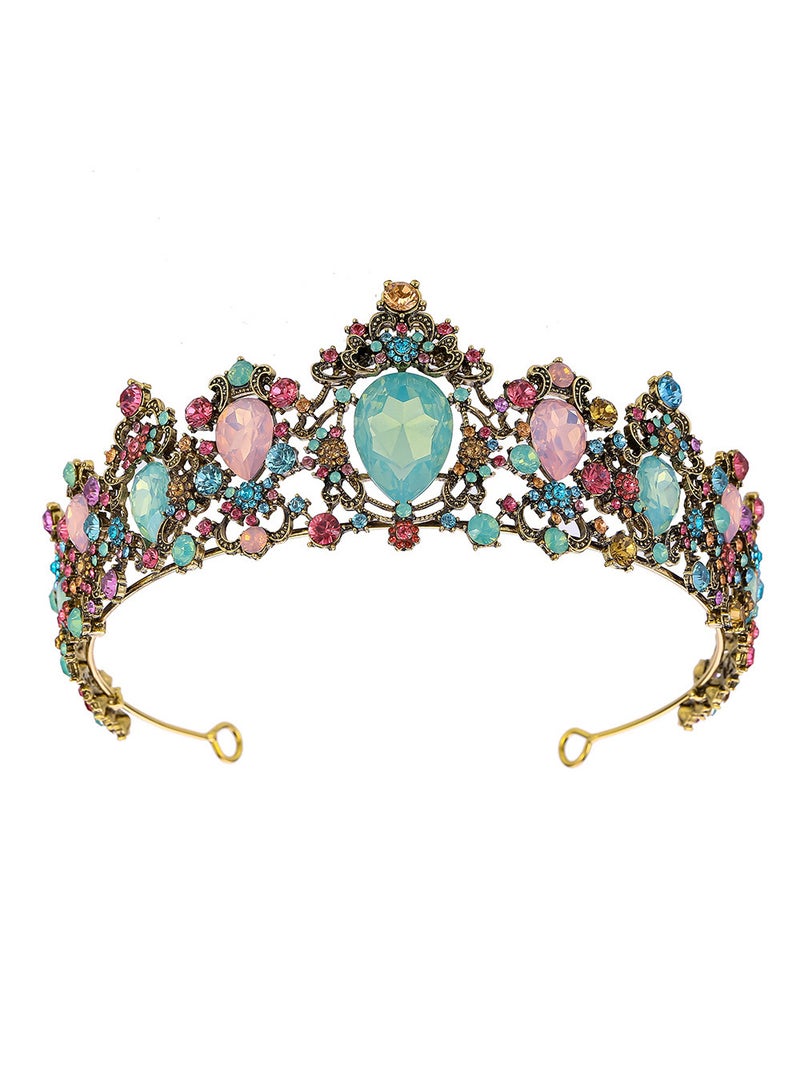 MissTiara تيجان الأميرة الأنيقة بلون كريستالي عتيق - Image 1