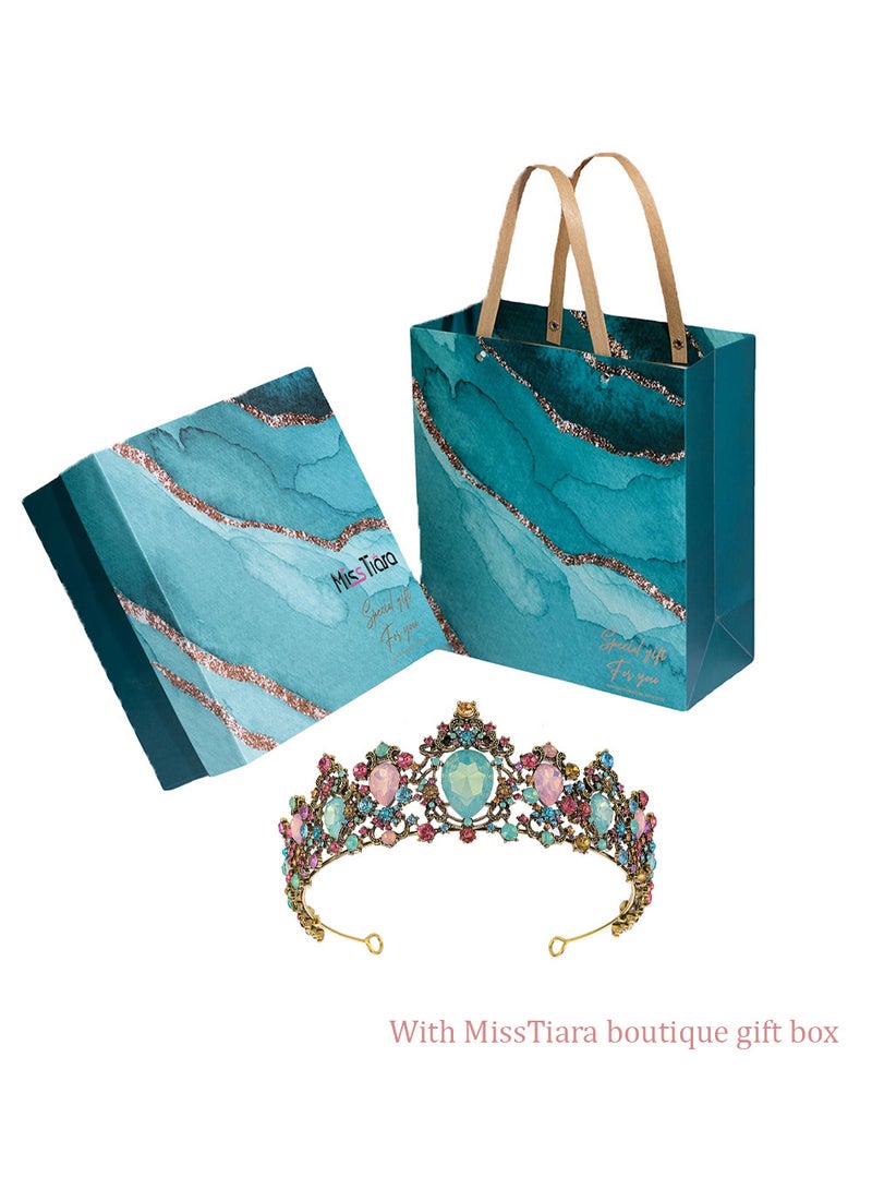 MissTiara تيجان الأميرة الأنيقة بلون كريستالي عتيق - Image 2