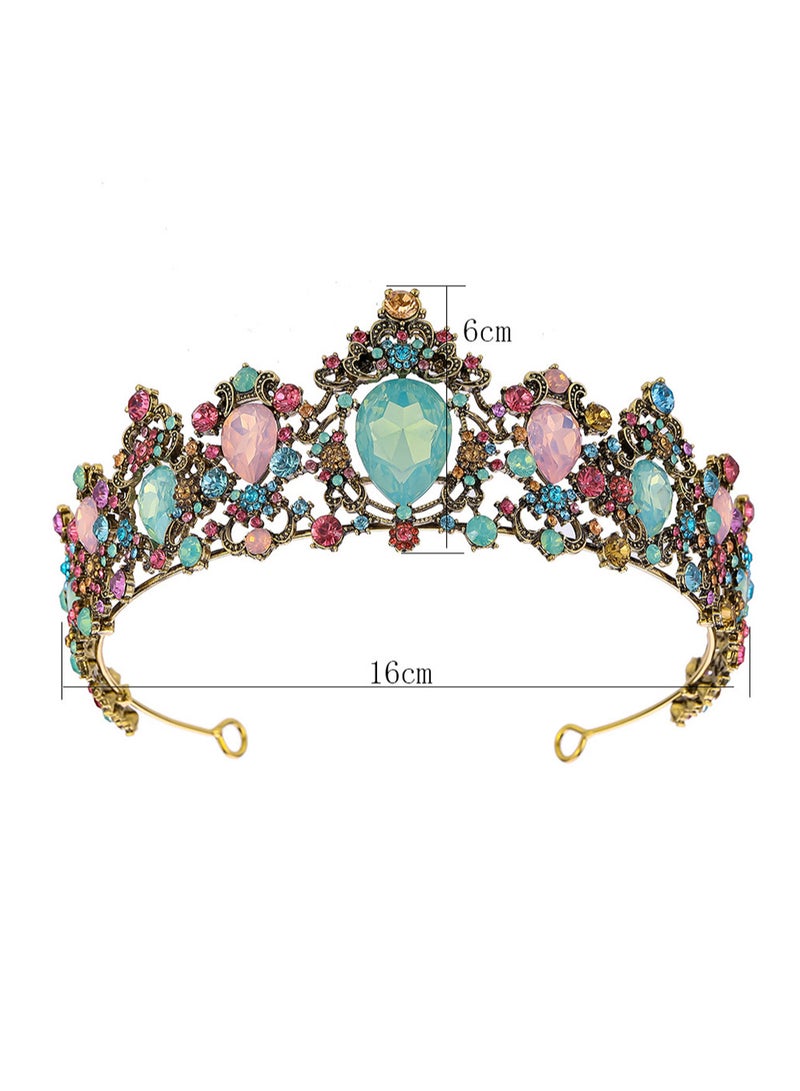 MissTiara تيجان الأميرة الأنيقة بلون كريستالي عتيق - Image 3