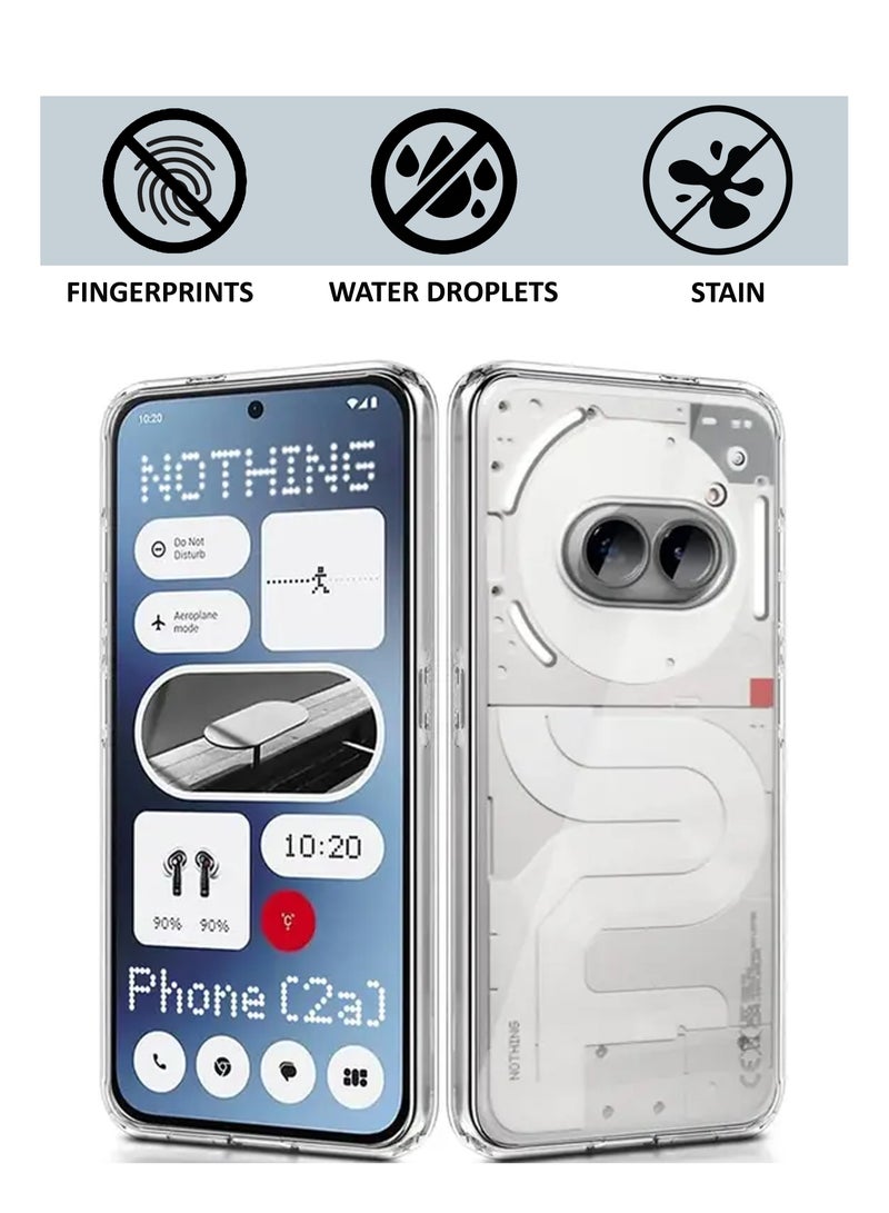 For Nothing Phone 2A - Soft Flexible Transparent Silicone Protective Back Case Cover-Transparent - Image 2