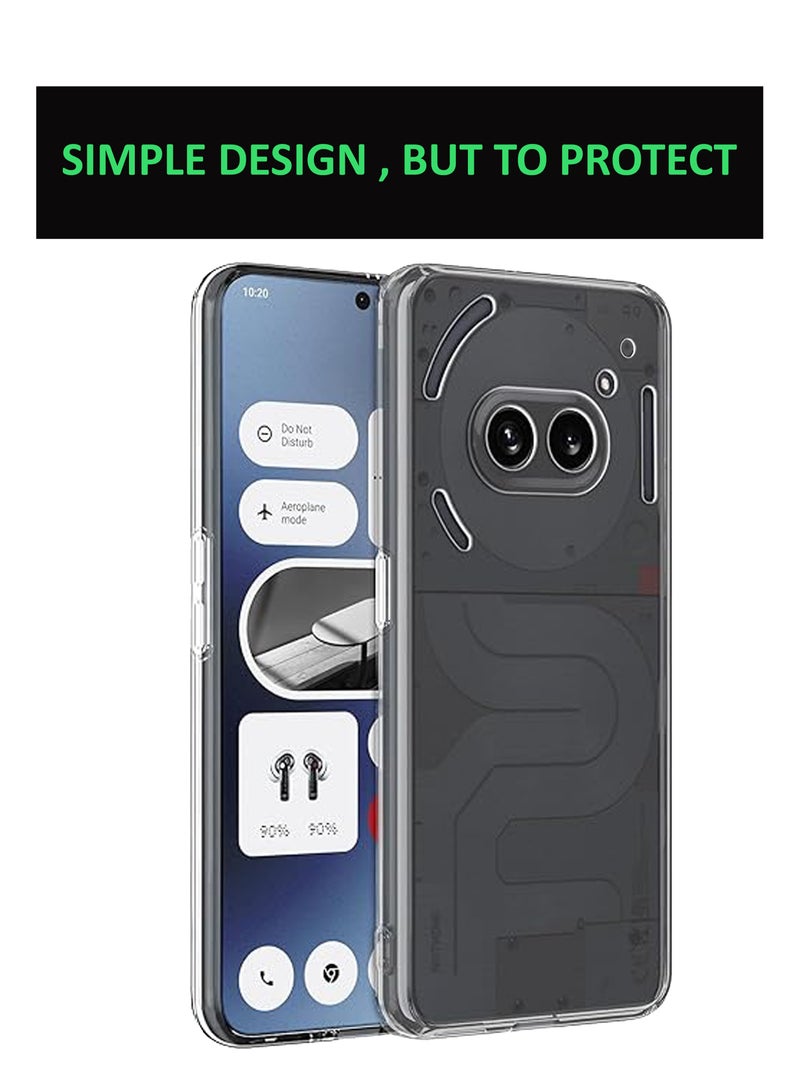 For Nothing Phone 2A - Soft Flexible Transparent Silicone Protective Back Case Cover-Transparent - Image 4