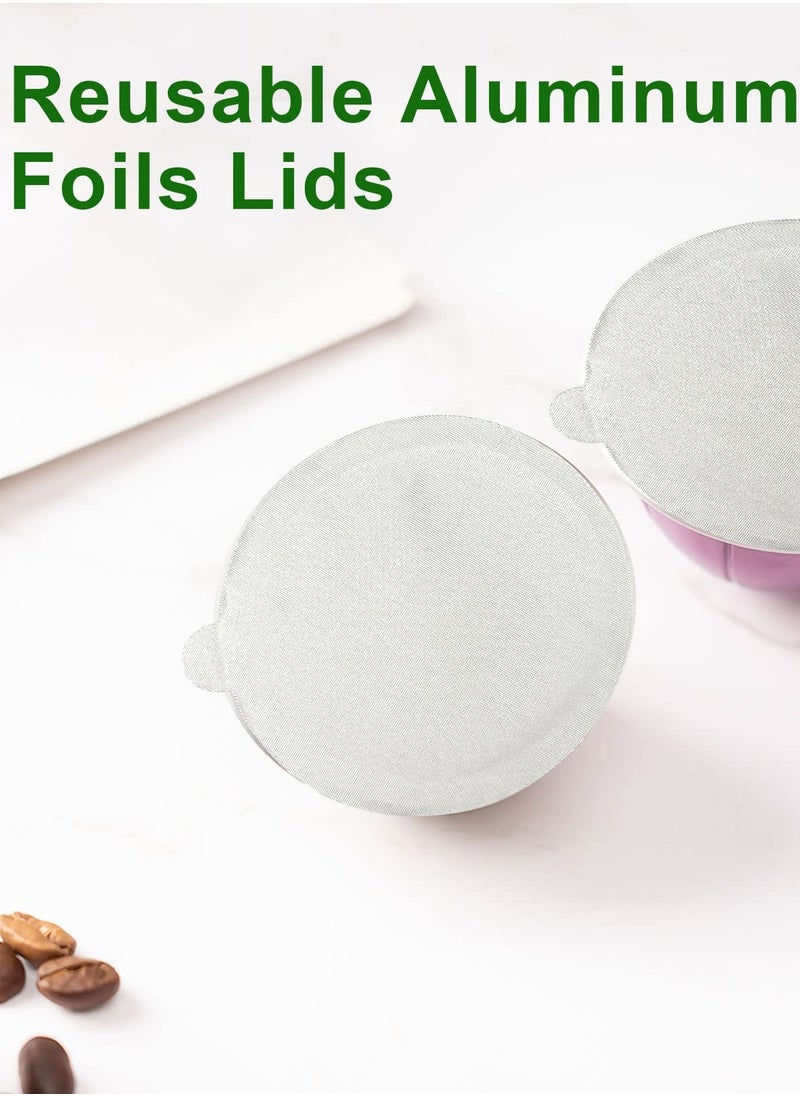 Generic （PODS NOT INCLUDED ）60MM  Aluminum Foils Lids Seals to Reuse Nespresso Capsules Coffee Pods, Compatible with Nespresso Vertuoline Vertuo, 100Pcs Reuse Coffee Pods Cover Seals  - Image 3