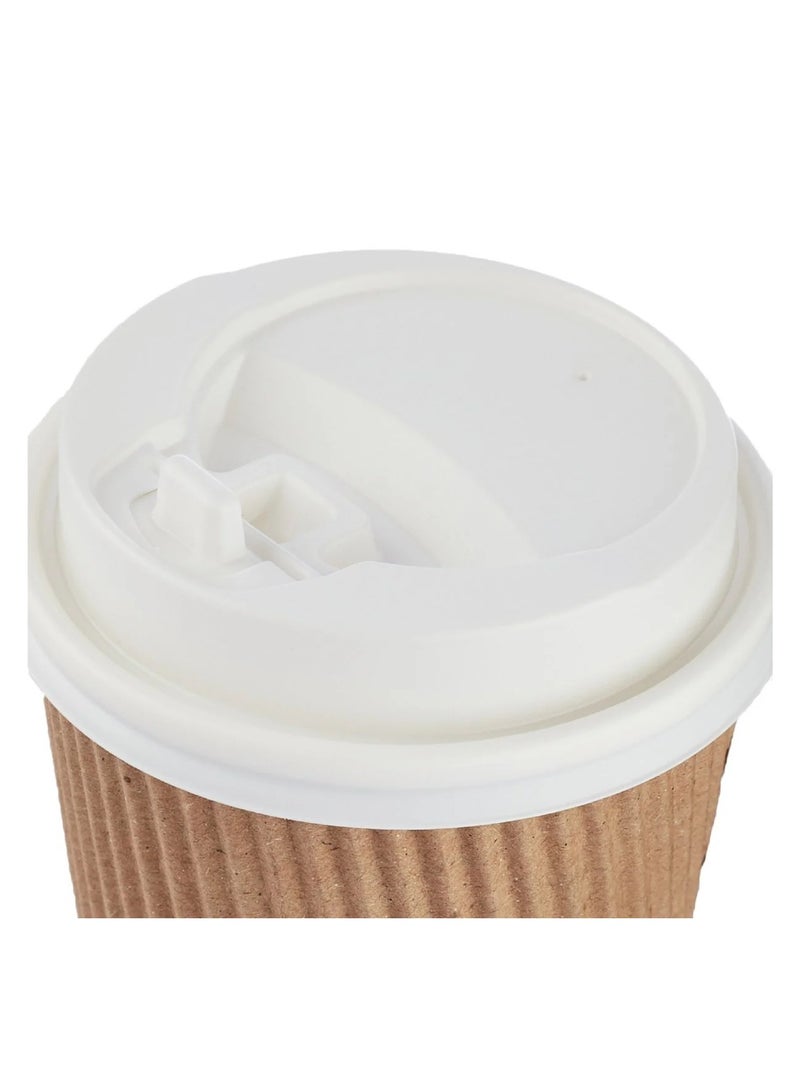 Hotpack Kraft Ripple Cup With Lid 10 Pieces - Image 4