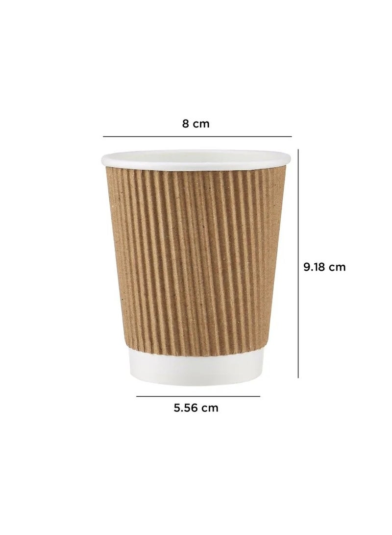 Hotpack Kraft Ripple Cup With Lid 10 Pieces - Image 5