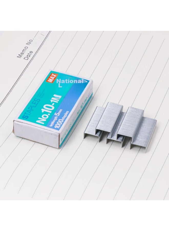 ماكس Max Meikesi Easy-to Staples Hd-10 Series, No.10-1m, 1000 قطعة/صندوق، مستلزمات القرطاسية المكتبية للتجليد التجاري والمالي - Image 4