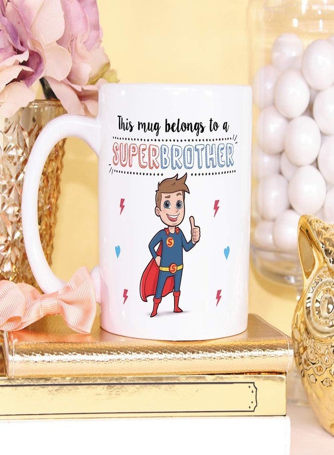 MUGFFINS Brother Mug/Cup - Super Brother - Coffee Mug for Breakfast/Birthday Presents for Siblings/Ceramic 11 oz - Image 4