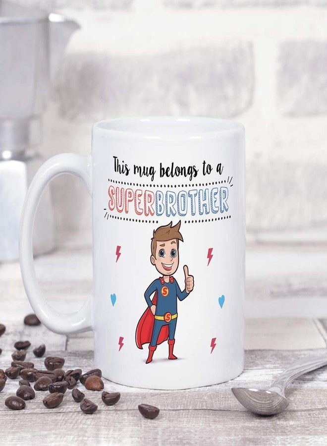 MUGFFINS Brother Mug/Cup - Super Brother - Coffee Mug for Breakfast/Birthday Presents for Siblings/Ceramic 11 oz - Image 2