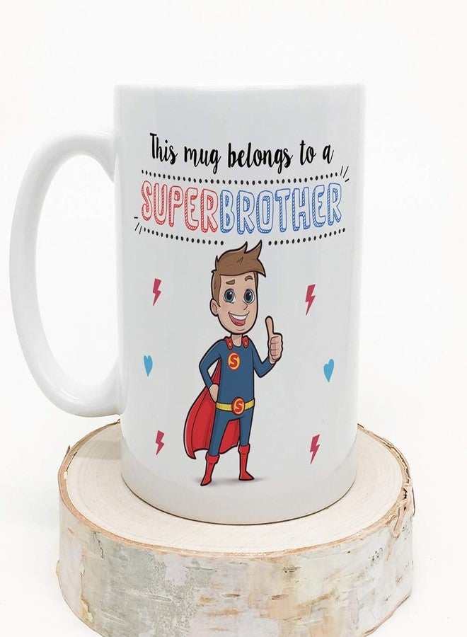 MUGFFINS Brother Mug/Cup - Super Brother - Coffee Mug for Breakfast/Birthday Presents for Siblings/Ceramic 11 oz - Image 3