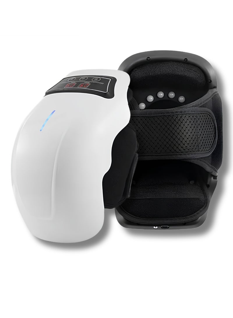 Electric Knee Massager with Heat and Vibration for Pain Relief Cordless Joint Massager Wrap with Digital Display Infrared Heating Knee Support Brace for Arthritis Injury Recovery - Image 1