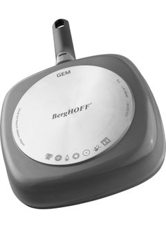 Berghoff Gem Stay Cool Grilled Square Pan with Removable Handle Gray 24 cm  - Image 2