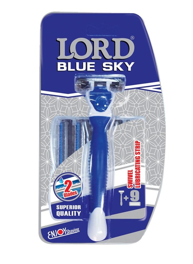 Lord Lord Men Shaving System Razor(1 Razor + 9 Refills )Twin Blade 