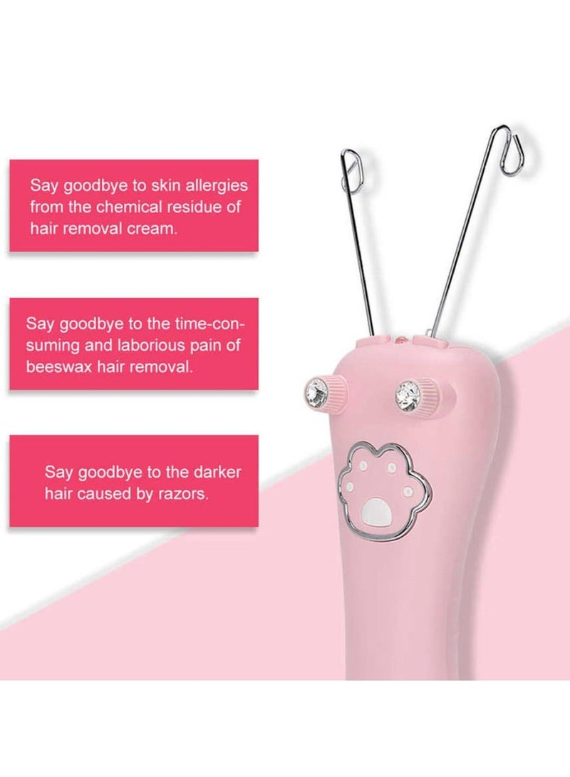 KOWVOWZ Electric Facial threading Hair Remover, Electric Cotton Thread Epilator, Automatic Threader Machine Epilator for Fine Hairs on Face Chin Upper Lip Arms - Image 3