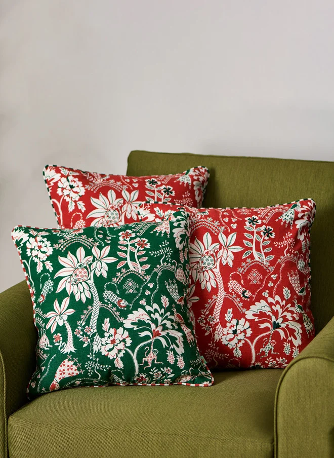Chumbak Bageecha 16" Kasuti Cushion Cover Set  | Set of 3