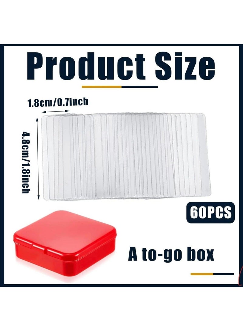 60 قطعه لاصق شفاف متعدد الاستخدامات لاصق للحجاب - Image 1