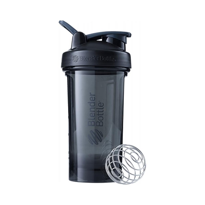 BlenderBottle زجاجة خلط بلندر بوتل برو سيريز مثالية لخلط البروتين والمكملات، سعة 24 أونصة، سوداء - Image 1