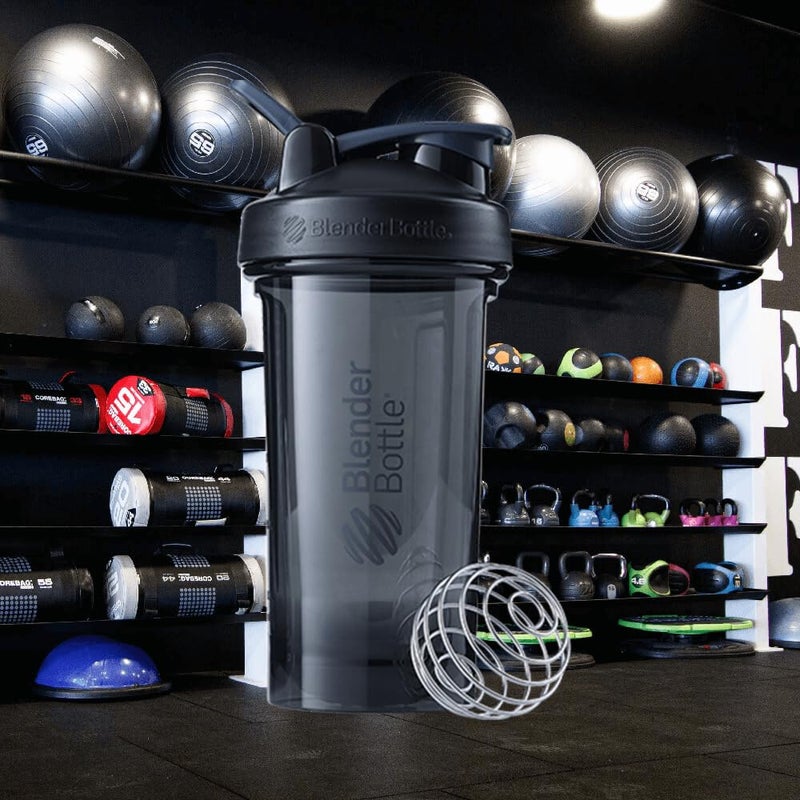 BlenderBottle زجاجة خلط بلندر بوتل برو سيريز مثالية لخلط البروتين والمكملات، سعة 24 أونصة، سوداء - Image 2