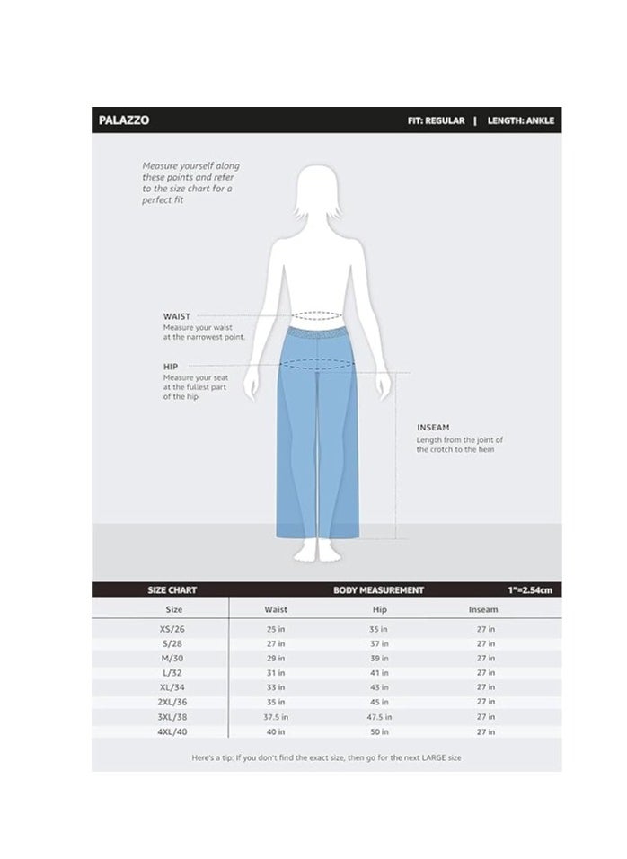 Love Bell - Love Bell Women's Cotton Palazzo Pants - Regular Fit - Elastic Waist - Wide-leg Ladies Lower - Image 1