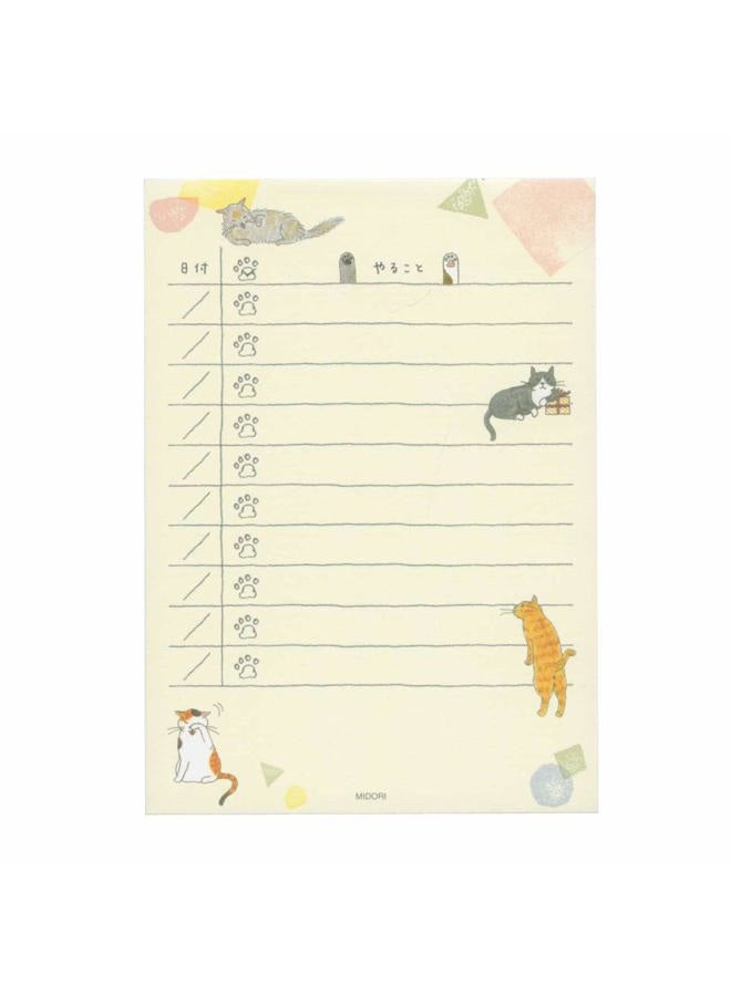 Designphil Midori TO DO List, Cat (91209-621) - Image 2