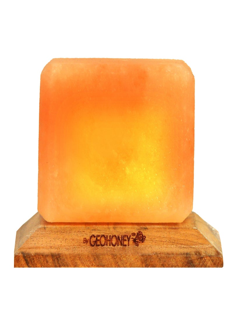 Geohoney - Himalayan Salt Lamp with USB Mini Square Shape - Image 1