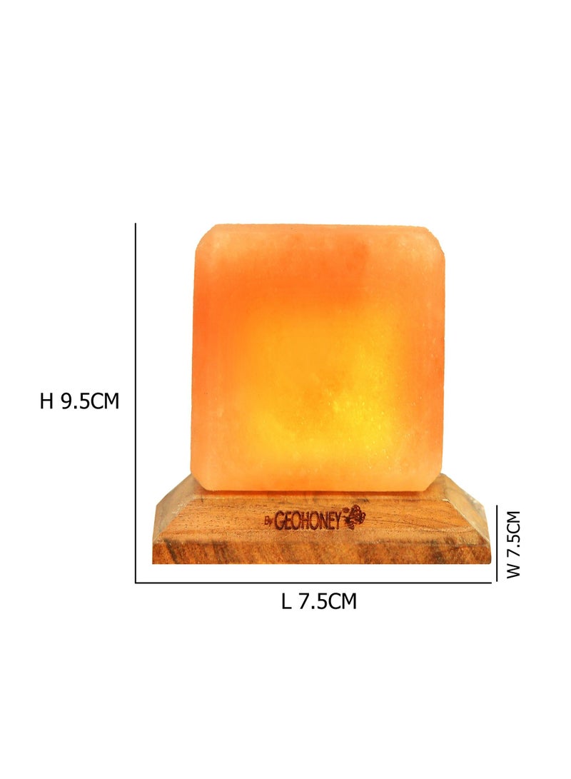 Geohoney - Himalayan Salt Lamp with USB Mini Square Shape - Image 3