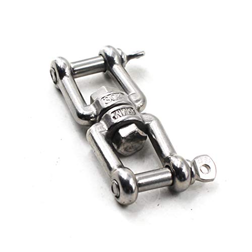 Flomore M10 Swivel Double Shackle 304 Stainless Steel Boat Anchor Chain Connectors (Pack of 1) - Image 2