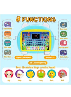 Generic Kids Laptop Computer Toy, Kids Learning Computer English Learner Study Laptop for Early Educational, Fun Learning Machine, Learn Letter, Words, Games, Mathematics, Music, Logic, Memory Tool (Blue)  - Image 2