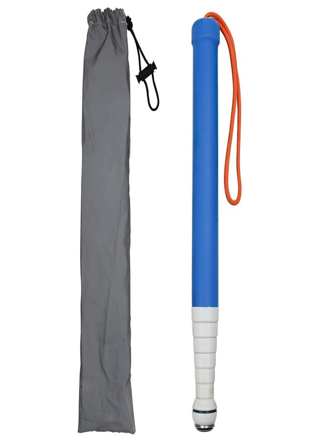 Marsrut Walking Stick for Blind Telescopic Cane with Storage Bag, 51" Extented Anti Slip Shockproof Retractable Folding Reflective Telescoping Prop Gadgets Items for Seeing Eye Vision Visually Impaired-Blue - Image 1