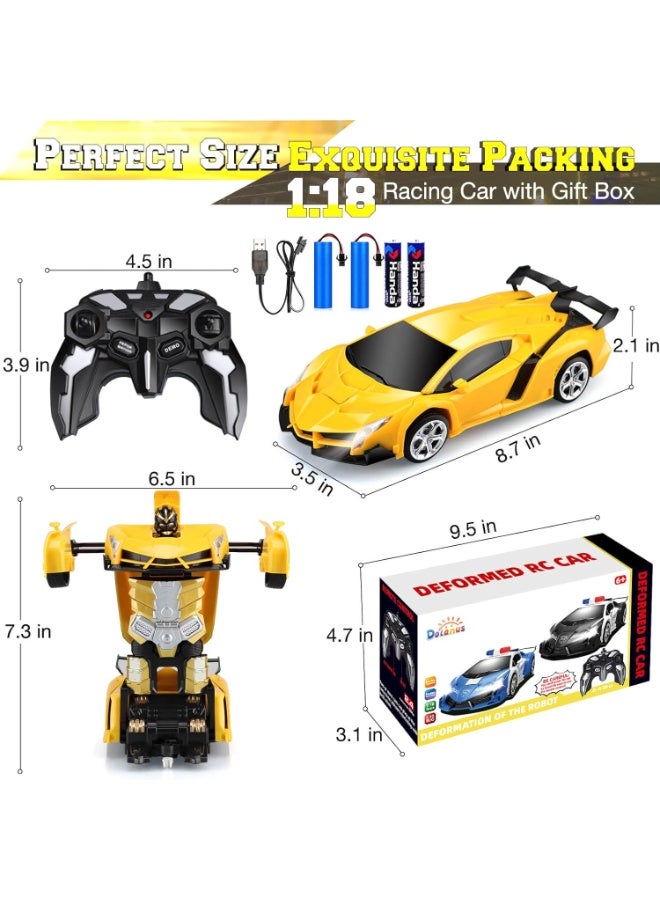 TIGER Remote Control Car Toys with One Button Transformation, 360° Rotating Drift Action, Transforming RC Car Toy for Kids, Boys & Girls, Rechargeable High Speed Stunt Car Gift - Image 5