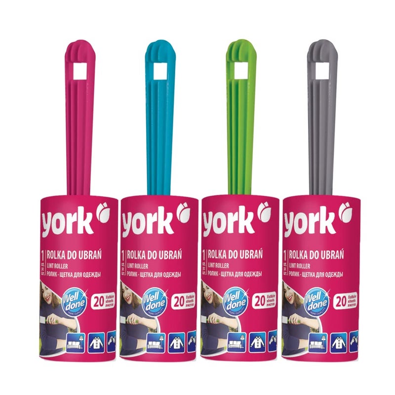 YORK Pepita lint Roller Remover for Clothes, Pet Reusable Sticky Easy-Tear Sheet Brush for Clothes, Furniture, Carpet, Dog Fur, Sweater, Dust & Dirt (1 Roll with 2 Refill - 360 Sheet Each Roll) - Image 3