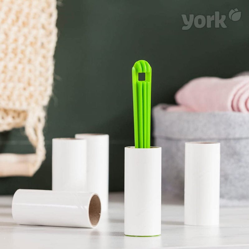 YORK Pepita lint Roller Remover for Clothes, Pet Reusable Sticky Easy-Tear Sheet Brush for Clothes, Furniture, Carpet, Dog Fur, Sweater, Dust & Dirt (1 Roll with 2 Refill - 360 Sheet Each Roll) - Image 2