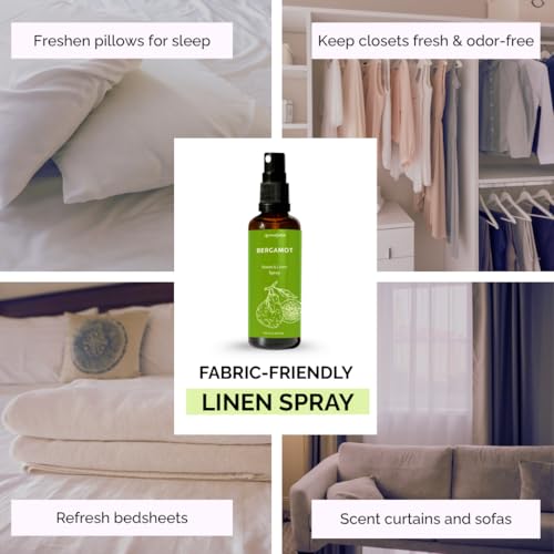 Aromafume Bergamot Room, Linen & Pillow Spray by Aromafume | 100ml/3.38 fl oz | with Pure Bergamot Essential Oil | Aromatherapy Spray for Relaxation, Sleep & Stress Relief | Mist for Bedding, Fabric - Image 4