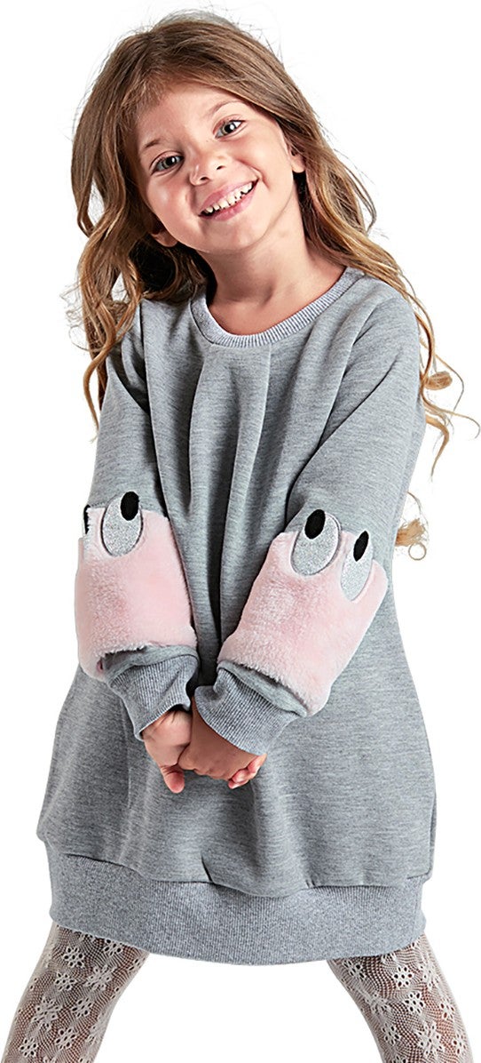Mshb&G Girls Plush Sleeves Girls Dress  - Image 1