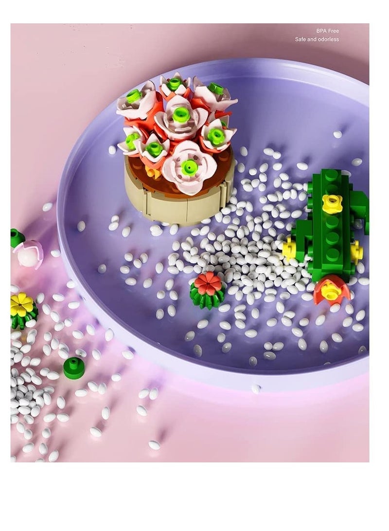 Excefore صندوق مفاجآت النباتات الصغيرة للألعاب DIY مجموعة بناء كتل الورد النباتية مجموعة هدايا عشوائية للأطفال والأصدقاء والعائلة (2 قطع) - Image 5