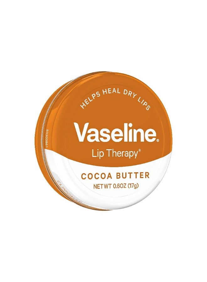 Vaseline Lip Therapy Balm Tin - Cocoa Butter, 0.6oz - Image 1