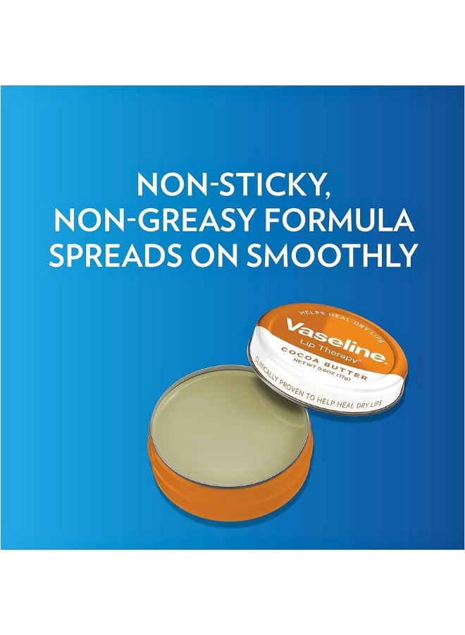 Vaseline Lip Therapy Balm Tin - Cocoa Butter, 0.6oz - Image 3