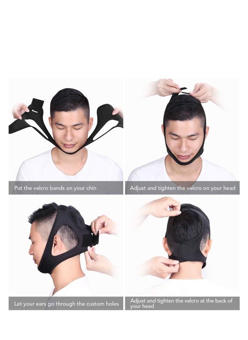 SYOSI - Anti Snoring Chin Strap, Stop Snoring, The Most Effective Snoring Solution, Snoring Reduction Relief Stopper, Sleep Aid Devices Adjustable Comfortable Bands For Men And Women - Image 1