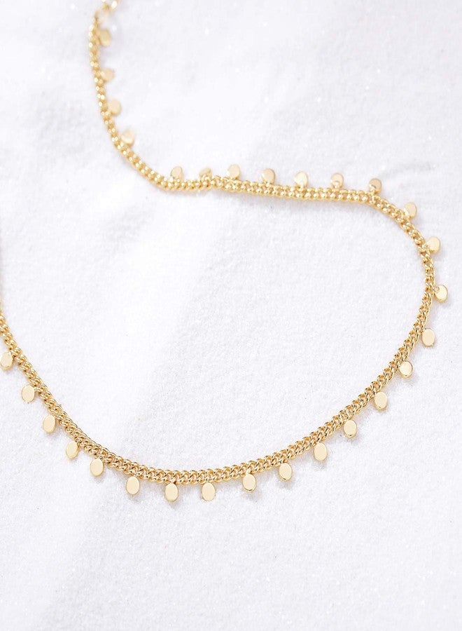 Fettero Anklet Bracelets for Women Gold Plated Dainty Waterproof Anklet Charm Bracelet Beach Anklet Jewelry Beaded Ball Tennis Link Chain Summer Boho Beach Foot Jewelry for Women - Image 5