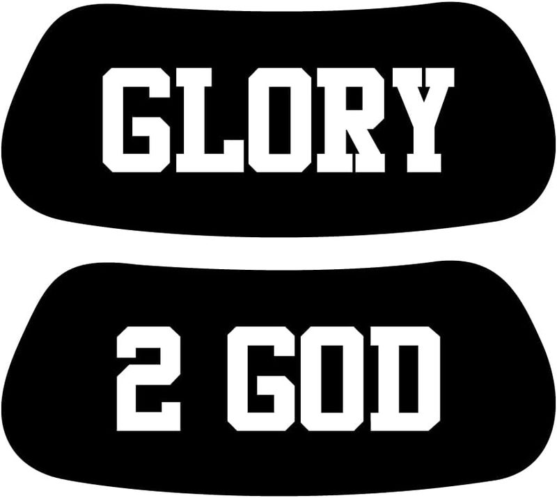 EyeBlack Under Eye Black Glory 2 God Strip | Christian, Cross, Jesus, Almighty God, Christ, Religious, Bible Verus, Praise God Be The Glory, Holy Spirit | Church Sports League – 24 Strips - Image 1