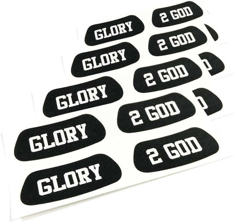 EyeBlack Under Eye Black Glory 2 God Strip | Christian, Cross, Jesus, Almighty God, Christ, Religious, Bible Verus, Praise God Be The Glory, Holy Spirit | Church Sports League – 24 Strips - Image 2