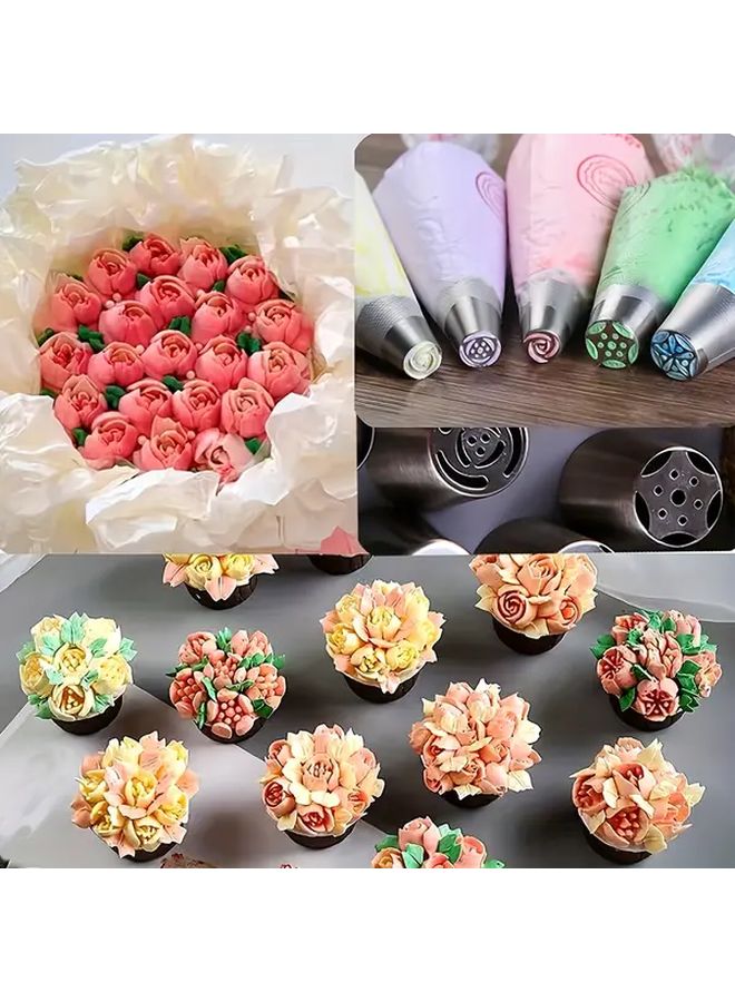 ELS21 21Pcs Stainless Steel Cream Piping Nozzles Pastry Baking Tools Kit - Image 5