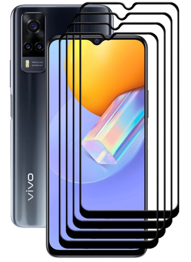 ACLIX 4 Pieces Antistatic ESD Dustproof Premium Quality High Definition Tempered Glass Screen Protector Designed For vivo Y51 (2020) - Image 1