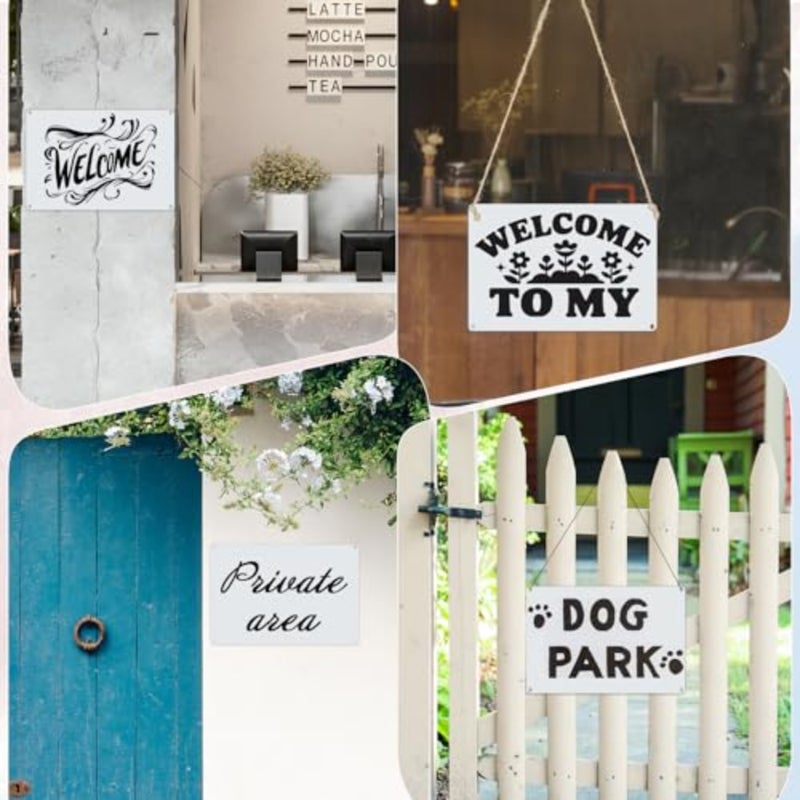 2 Pack White Blank Metal Sign for Outdoor, 10"x 7" Blank Aluminum Sign for Indoor Outdoor Rust-Free Aluminum Easy Mounting Fade Resistant - Image 3
